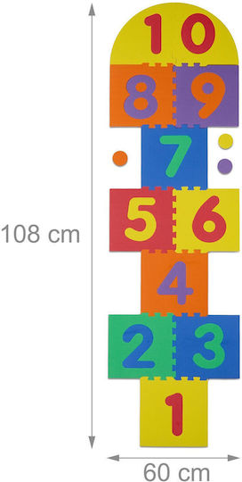 Relaxdays Puzzle De Podea Educațional Pentru Copii Design 11 Piese