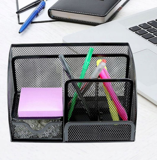 Desk Organizer 6 Compartments Black
