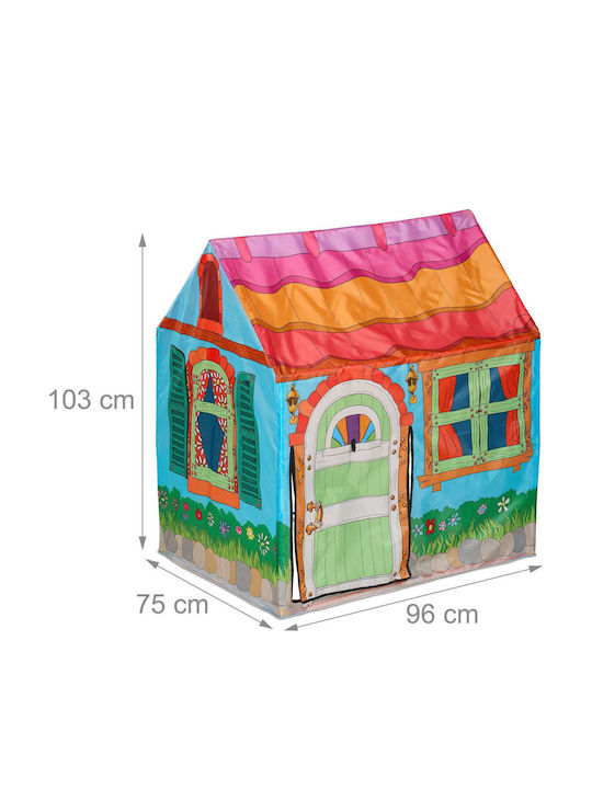 Relaxdays Relaxdays Kinderzelt Kleines Haus Mehrfarbig