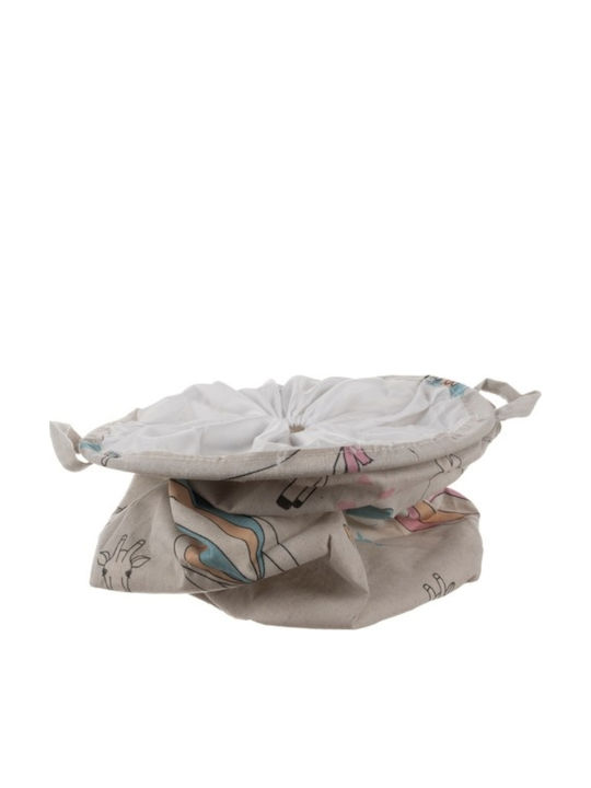 Kinder Wäschekorb Klappbar Aus Stoff Beige 35x45cm