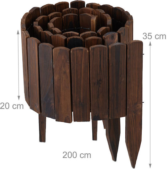 Relaxdays Gardă Viu De Grădină În Culoare Maro 1m x 30cm
