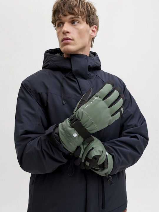 Jack & Jones Ανδρικά Γάντια Σκι & Snowboard Πράσινα