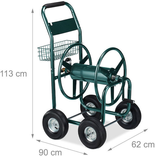 Relaxdays Wheeled Garden Hose Reel Without Hose