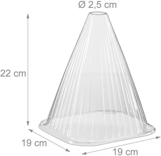 Relaxdays Set Domiciliu Transparent Pentru Plante 32 Transparent 22x19x19 Cm