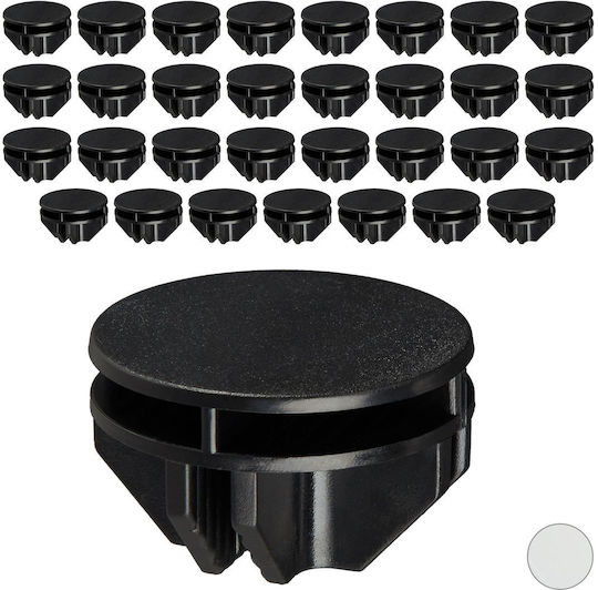 Set 40 Conectori Sisteme Rafturi Relaxdays Abs 2.4x3.7cm Negri