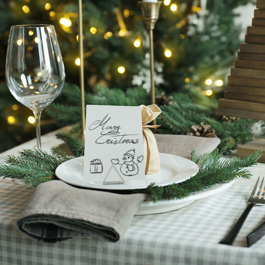 Set 48 Dreieckige Kartenhalter Relaxdays Silber 2x2,5x2,5 cm