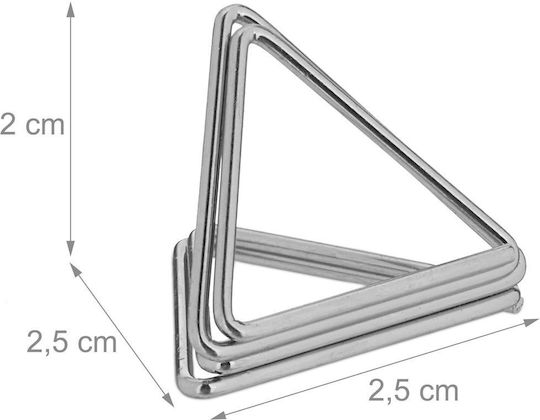 Set 48 Dreieckige Kartenhalter Relaxdays Silber 2x2,5x2,5 cm