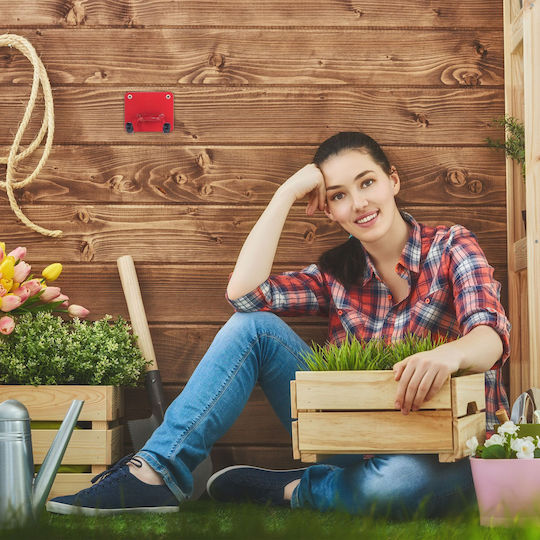Relaxdays Стенен Държач За Инструменти Червен Гараж Работилница Изработен От Стомана