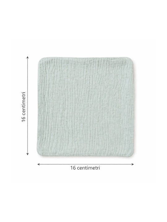 Kidizi Classic Multicolour Baby Burp Cloth 16x16cm 10 Pieces