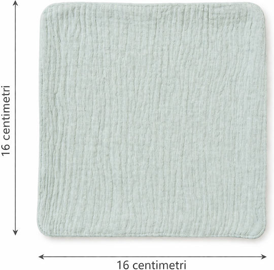 Kidizi Classic Multicolour Baby Burp Cloth 16x16cm 10 Pieces