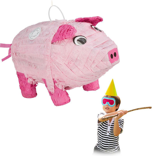Relaxdays Pinata Pig Pink 25x20x43cm
