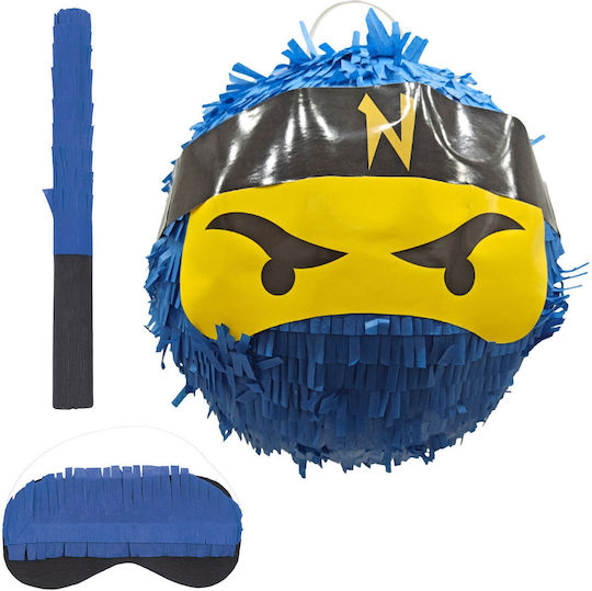 Piñata Pentru Petreceri Copii Relaxdays Design Ninja Set Multicolor Mască Liliac 25x25x25 Cm