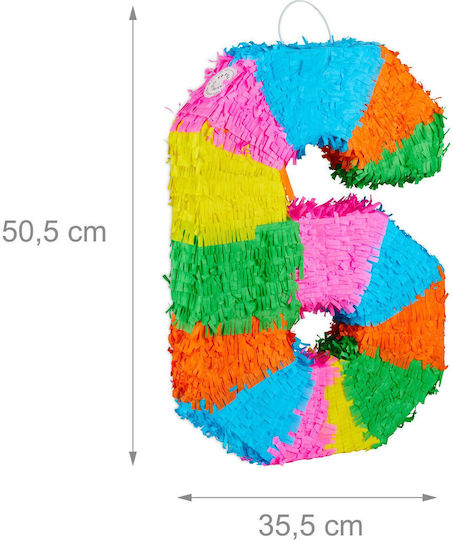 Geburtstags-Piñata Relaxdays Mehrfarbig 50,5x35,5x7,5cm Set 1 Stück