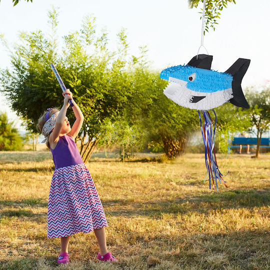 Pinata Pentru Copii Relaxdays Rechin 29x50.5x10cm Albastru Alb Negru