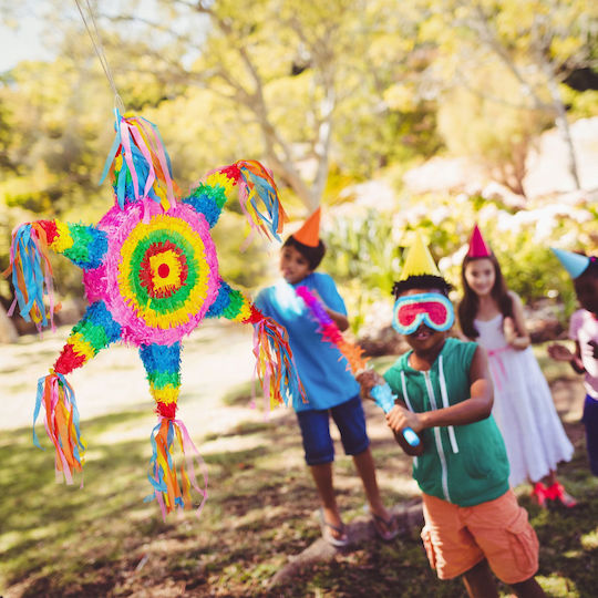 Bunte Stern Pinata Relaxdays 62x54x8,5cm Mehrfarbig