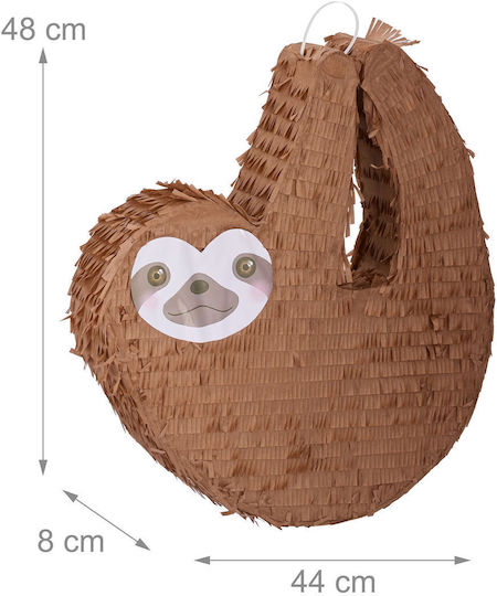 Party Pinata Set Relaxdays 3 Stück Braun Farb Maße 48x44x8cm