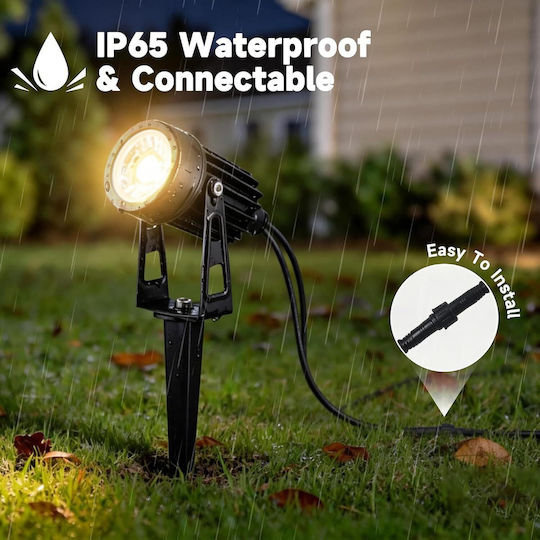 Garden Set 6 Lampi Solare 3W Alb Cald 3000K cu Senzor de Mișcare IP65