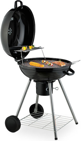 Relaxdays Relaxdays Holzkohlegrill mit Thermometer