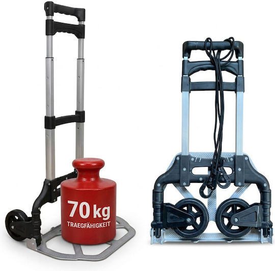 Relaxdays Sistem pentru Transport / Ridicare de Sarcini Pliabil pentru Sarcină de până la 70 kg în Culoare Argintie