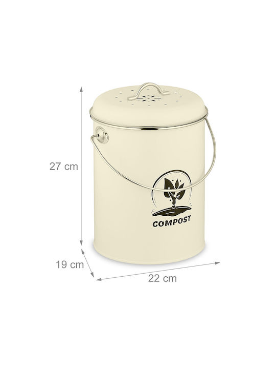 Relaxdays Кошче За Боклук Пластмасово Многоцветно 5.5l