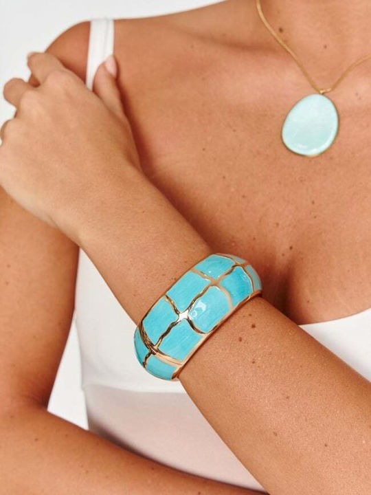 Decoro Women's Fixed Bracelet in Teal