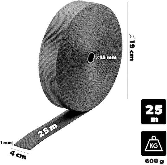 Kadax Pflanzenstützen & Bindematerial Strip 40 Mm x 25 M Schwarze
