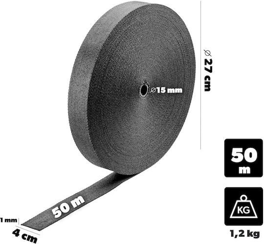 Kadax Baum Bindetape 40 Mm x 50 M Schwarz