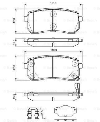 Bosch Brake Pad Set Disc Brake 0 986 494 608