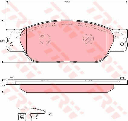 Trw Gdb1510 Brake Pad Set Disc Brake