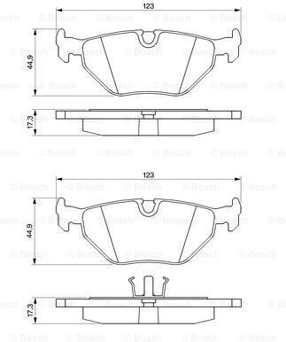Bosch Brake Pad Set Disc Brake 0 986 469 960