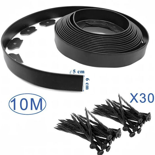 Material Pentru Garduri De Grădină 6cm 30 Bucăți Negre