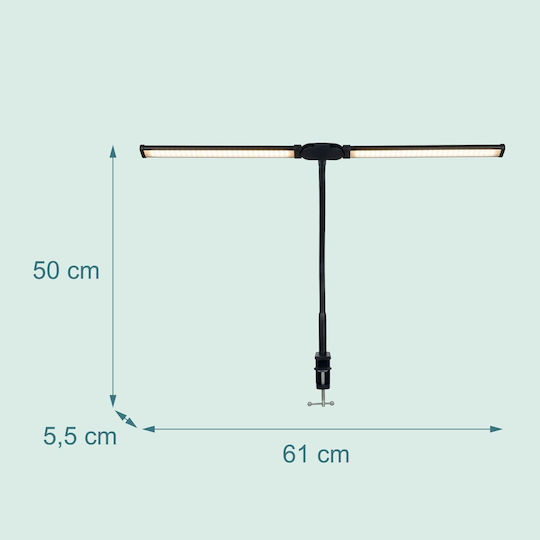 Relaxdays Lampă de Perete cu LED Integrat Negru 50x5.5x61cm