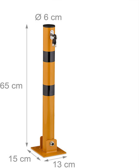 Relaxdays Accesorii Semnalizare Rutieră Galbene Cu Lățime 65cm