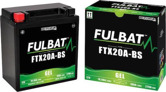 Fulbat Ful Gel Battery Ftx20a-bs Ytx20a-bs Gel Maintenance-free