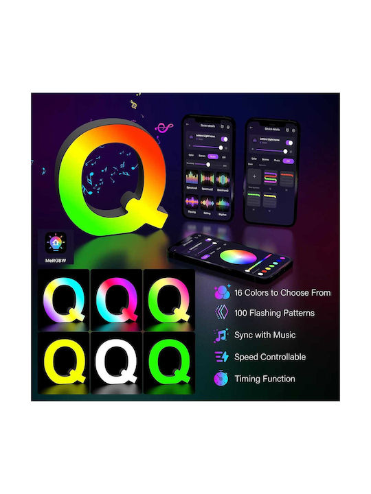Dekoratives Tischlicht LED RGB Brief