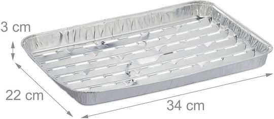 Set Tăvi de Grătar din Aluminiu Relaxdays 25