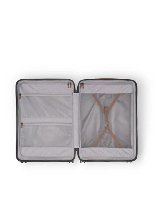 The Chesterfield Brand Large Hard Travel Suitcase Graphite with 4 Wheels Height 75cm