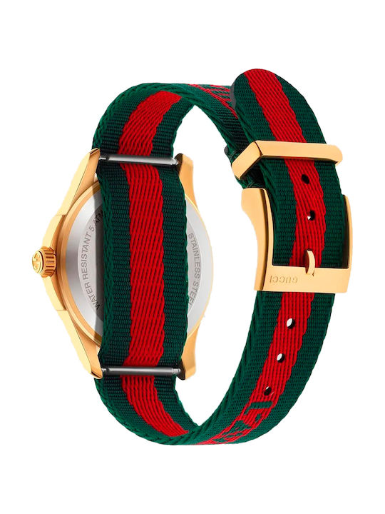 Gucci Womens Watch 38mm Battery with Fabric Strap