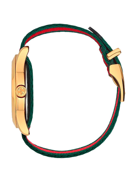 Gucci Womens Watch 38mm Battery with Fabric Strap