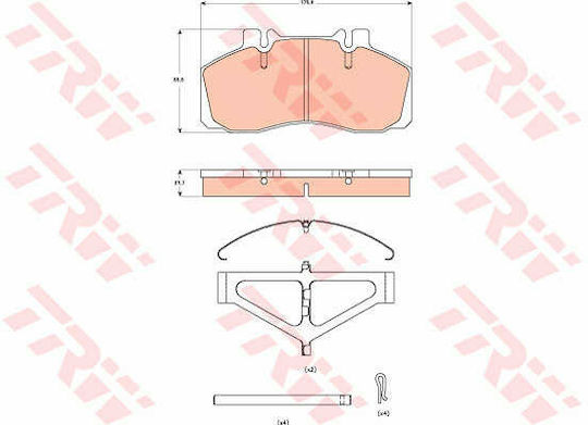Trw Gdb5004 Brake Pad Set Disc Brake