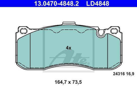Set Plăcuțe de Frână Disc Frână Ate 13.0470-4848.2