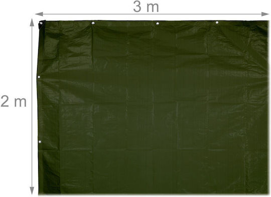 Relaxdays Pânză Impermeabilă De Acoperire 140gr/m² 6x1.5m Ușoară Verde