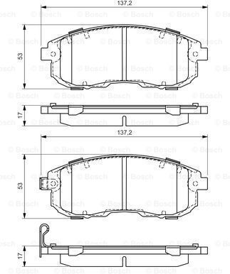 Bosch Brake Pad Set Disc Brake 0 986 494 337