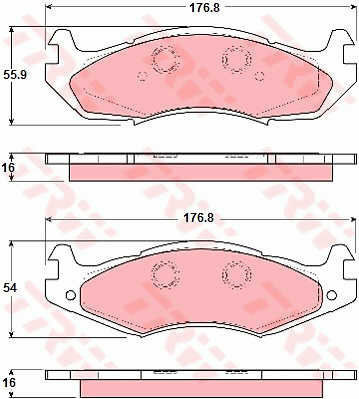 Trw Gdb1207 Brake Pad Set Disc Brake