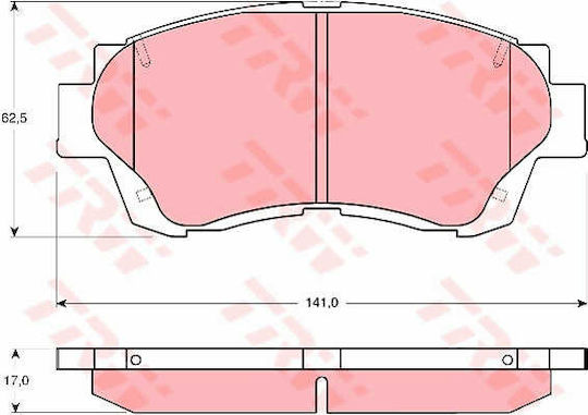 Trw Gdb3155 Brake Pad Set Disc Brake