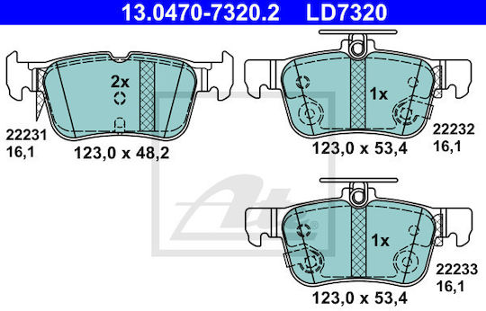 Ate 13.0470-7320.2 Bremsbelag Set Scheibenbremse