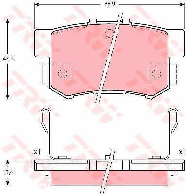 Set Brake Pads Disc Brake Trw Gdb3191