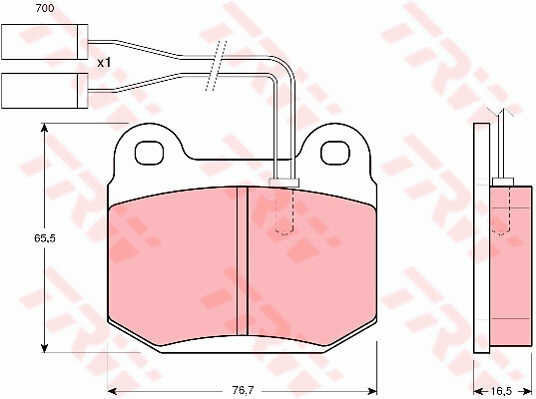 Trw Gdb364 Brake Pad Set Disc Brake