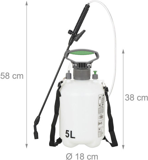 Relaxdays Pulverizator cu Presiune cu Capacitate de 5l