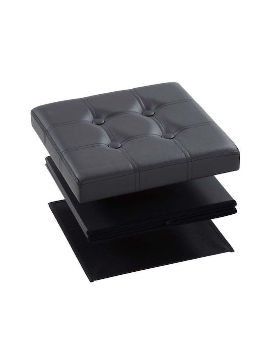 Taburet Camera De Zi Cu Spațiu De Depozitare Lemn Gri 38x38x38cm